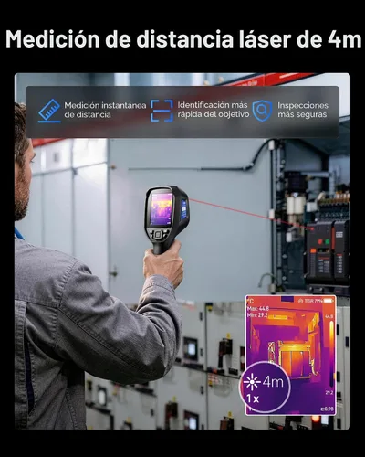 Miniatura 9 de TOPDON TC005 - Cámara de imagen térmica de doble cámara IR de alta resolución 256 x 192 con vida útil de batería de 12 horas y cámara de luz visual