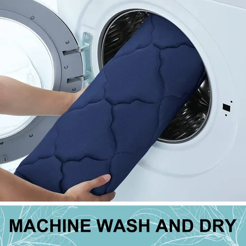 Miniatura 7 de OLANLY Alfombra de baño de espuma viscoelástica de 47 x 17 pulgadas, ultra suave y absorbente, antideslizante, cómoda, lavable a máquina, para suelo