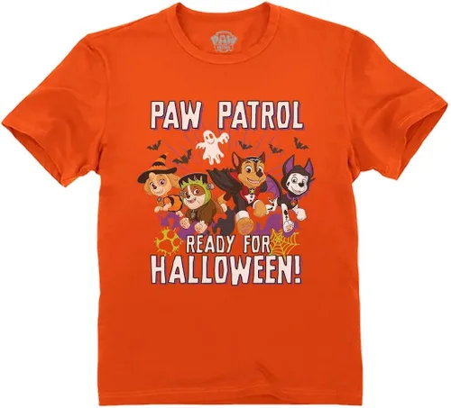 Camisa de la Patrulla Canina para niños y niñas, camisas de Halloween de calabaza para niños pequeños