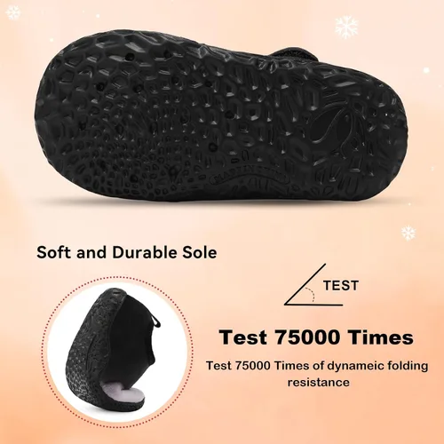 Miniatura 6 de JIASUQI Pantuflas mullidas para niños pequeños, zapatos cálidos para la casa para niños y niñas