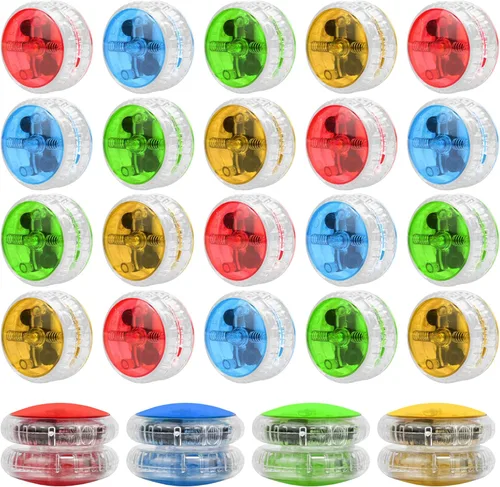 KatchOn, Yoyos multicolor iluminados – Paquete de 24 | Yoyo LED a granel, rellenos de piñata para niños, recuerdos de fiesta de cumpleaños | Yoyo