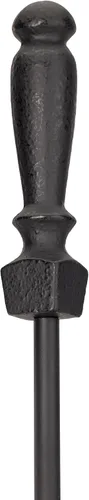 Miniatura 4 de Uniflame Juego de fuego negro de 5 piezas con asas de bola y base cuadrada Ball Handles and Square Base