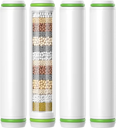 Filtro de ducha compatible con cabezal de ducha de mano PWERAN, filtros de repuesto de 9 etapas para agua dura, filtrado de iones de alta eficiencia