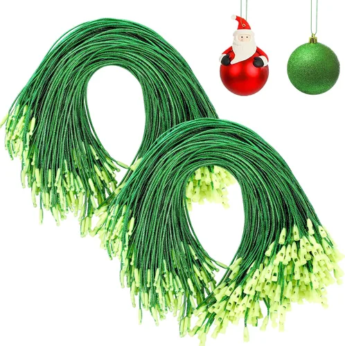 Miniatura 13 de JUNEBRUSHS 600 ganchos para adornos de Navidad, ganchos para adornos con cuerda de adorno a presión para árbol de Navidad, fiestas, decoraciones Oro