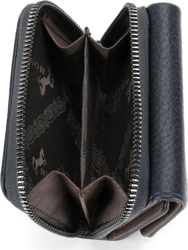 Miniatura 6 de Montana West Cartera para mujer con bloqueo RFID y bolsillo para monedas con cremallera, A azul, Vintage