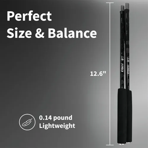 Miniatura 9 de Sundia Combo l Serie G3 Diábolo (negro niebla) + varillas de diábolo de carbono (negro) – Juego de diábolo profesional, alto rendimiento para todos