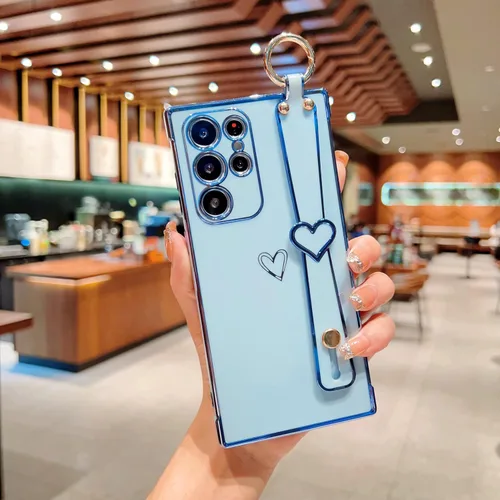 Miniatura 42 de ZTOFERA Funda diseñada para Samsung Galaxy S20 FE 5G, borde chapado de lujo, patrón de corazones de amor con pulsera y función atril, protección