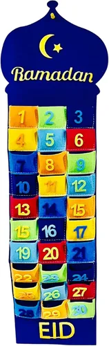 Miniatura 9 de Calendario de cuenta regresiva de Ramadán para niños, calendario islámico, festivo, decoración del hogar, calendario de Adviento de Ramadán Mubarak