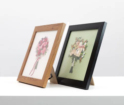 Miniatura 8 de Ebherys Marco de bordado de 9.5 x 9.5 pulgadas en negro – Muestra trabajos de bordado a mano de 7.5 x 7.5 pulgadas con cartón – madera compuesta