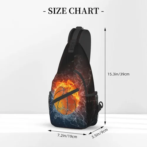 Miniatura 3 de Baloncesto cruzado bolsa de pecho al aire libre deporte bandolera bandolera mochila viaje senderismo bolsa de pecho mochila para mujeres hombres