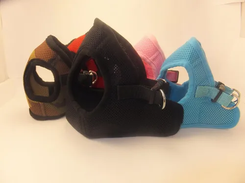 Miniatura 12 de Arnés para perros de malla suave, cómodo para razas pequeñas, cachorros, juguetes, de 2 a 16 lb, en color rosa bebé, azul, negro, rojo, camuflado