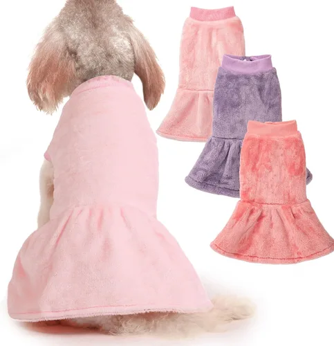 Miniatura 34 de FabriCastle Suéter pequeño para perro, paquete de 3 ropa para perros y gatos, chaquetas suaves y cálidas para perros pequeños, niños y niñas
