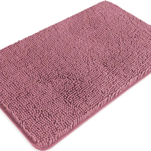 Miniatura 677 de Alfombra de baño pequeña de 12 x 18 pulgadas, lavable y absorbente, antideslizante, alfombra de baño de felpilla gruesa y suave para baño, ducha