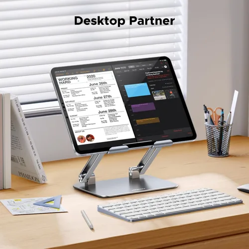 Miniatura 4 de UGREEN - Soporte para tableta para escritorio con doble varilla de aluminio, soporte ajustable de múltiples ángulos, accesorios para el hogar