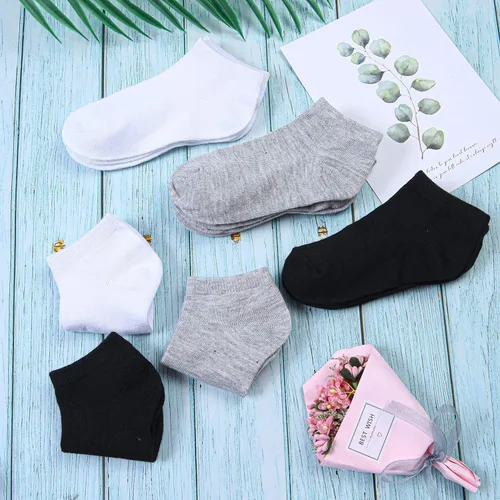 Miniatura 5 de Cooraby 25 pares de calcetines para niños, calcetines de corte bajo, calcetines deportivos de media amortiguación, calcetines deportivos para niños