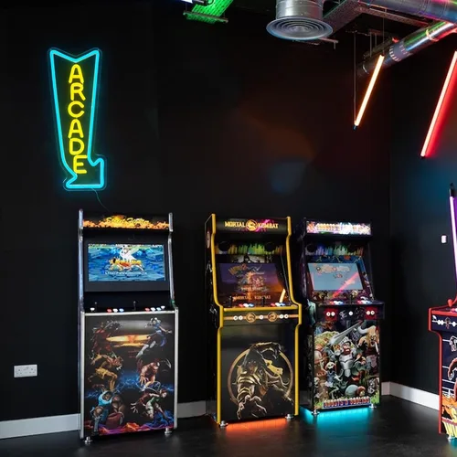 Miniatura 6 de Letrero de neón de arcade, luz LED, regulable, luces de juego para decoración de pared, alimentadas por USB, letrero de neón gaming para salas