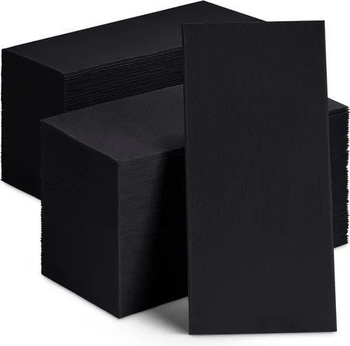Miniatura 9 de Servilletas de cena desechables de papel rosa, [paquete de 300] servilletas de papel rosa acolchadas de 12" x 17" para bodas, recepciones, baños