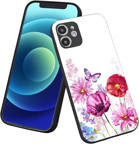 Miniatura 8 de Lily - Funda para iPhone 13, diseño de lirio con purpurina para niñas y mujeres, con TPU suave para iPhone 13 de 6.1 pulgadas
