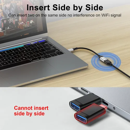 Miniatura 3 de Adaptador USB C a USB 3.0 de 5 Gbps OTG tipo C macho a USB A hembra adaptador para Samsung Galaxy A17/A16/A15/S26 Ultra/S25 FE/S24 Ultra/Z