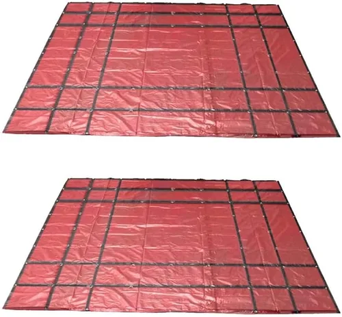 Miniatura 10 de Mytee Products Lona de acero de 18 onzas con caída y solapa de 4 pies, para camiones de 16 x 24 pies, lona impermeable de vinilo negro resistente