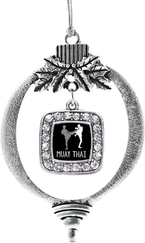 Miniatura 254 de Inspired Silver - Nana púrpura - Adorno de Navidad plateado - Adorno cuadrado para árbol de Navidad con circonita cúbica - Decoración colgante