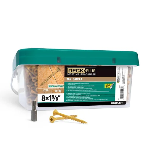 Miniatura 23 de Deck Plus Tornillos para Madera Exterior y Cercas con Revestimiento Epoxi de 2-1/2 Pulgadas #10 x 2-1/2" Torx/Star Drive Incluido Rosca Gruesa, Verde