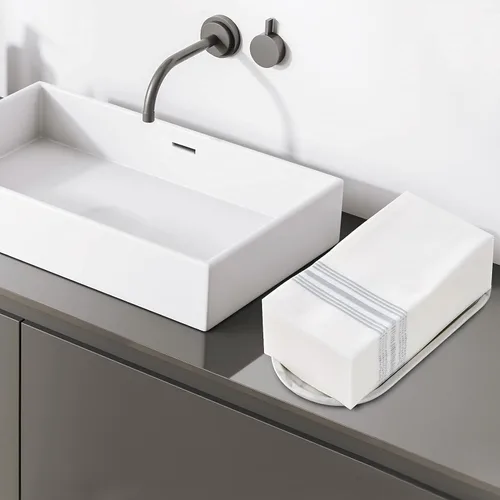 Miniatura 3 de Vplus Paquete de 300 toallas desechables para baño, servilletas decorativas de baño, suaves y absorbentes, toallas de mano de papel desechables