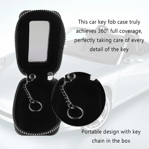 Miniatura 5 de Turcee Funda universal para llavero de automóvil, funda universal para llavero y mosquetón, soporte de cuero para llavero inteligente para automóvil