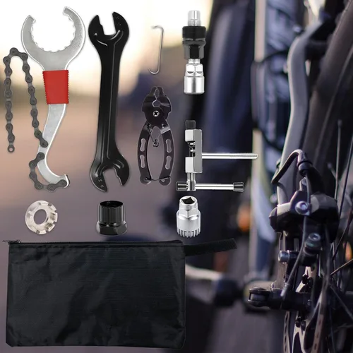 Miniatura 6 de Kit de herramientas para bicicleta, 8 herramientas profesionales de reparación de bicicletas para bicicleta de montaña con extractor de casetes 3