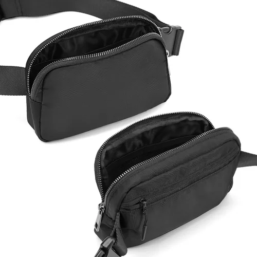 Miniatura 3 de ZPN Mini riñonera cruzada para mujer y hombre, Negro