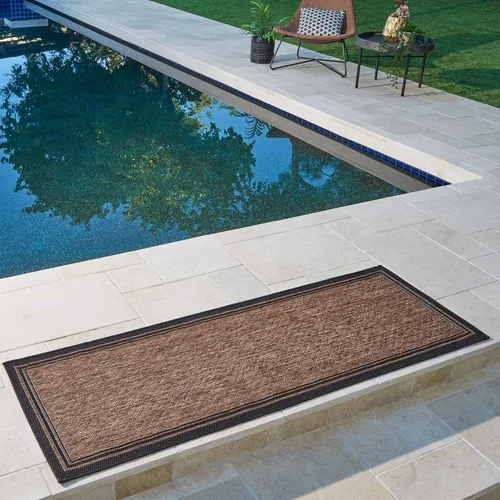 Miniatura 5 de Gertmenian Alfombra de Área Clásica de Tejido Plano para Interiores y Exteriores, Alfombra Resistente a Manchas y Rayos UV, Terraza, Patio, Junto a