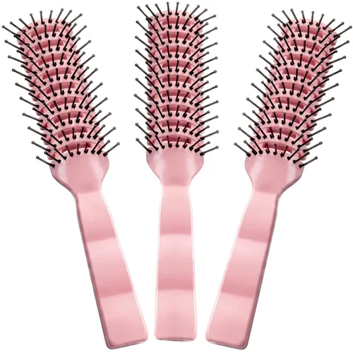 Miniatura 9 de Patelai 3 piezas de cepillo de ventilación para hombres y mujeres, cepillo de pelo de plástico negro, cerdas antiestáticas para cabello húmedo