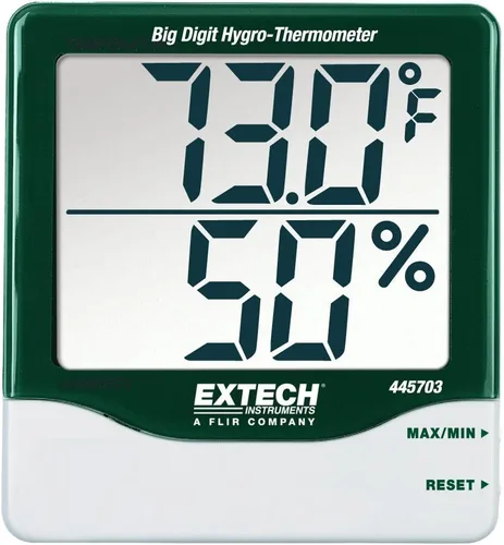 Miniatura 5 de Extech 445815 higro-termómetro de alerta de humedad con punto de rocío, monitor digital de humedad con alarmas programables, memoria máxima/mínima