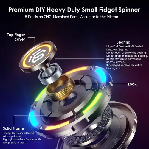 Miniatura 4 de INNÔPLUS Fidget Spinner, Juguetes Fidget para Adultos, Juguetes Fidget para 8 Años en Adelante, Juguetes TDAH Alivio del Estrés Regalos Gadgets