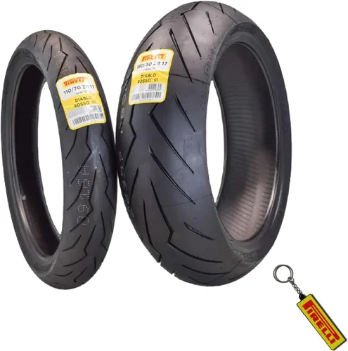 Miniatura 12 de Pirelli Diablo Rosso III 110/70ZR17 54W - Neumático delantero de motocicleta de alto rendimiento, duradero y confiable para bicicletas deportivas