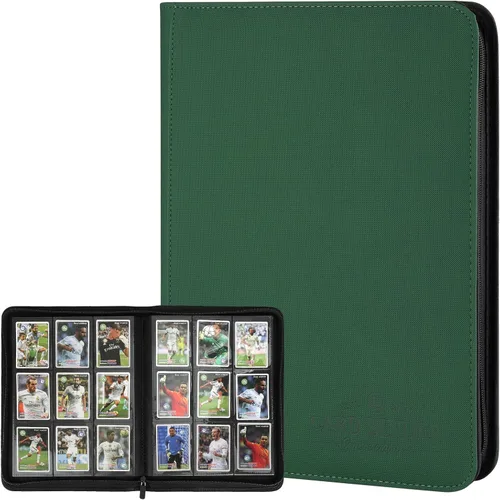 Carpeta de tarjetas con 9 bolsillos, carpeta de tarjetas coleccionables con cremallera de alta calidad, 540 bolsillos de doble cara, álbum de
