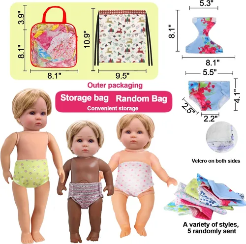 Miniatura 6 de Alive - Ropa y accesorios para muñecas de bebé, 12 juegos de ropa de muñeca para muñecas de 12, 13, 14, 15, 16 pulgadas, ropa de muñeca de bebé