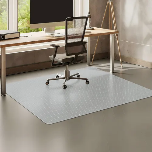 Super Deal Tapete mejorado para silla de oficina de 46 x 60 pulgadas para suelo de alfombra, protector de suelo alfombrado antideslizante debajo del