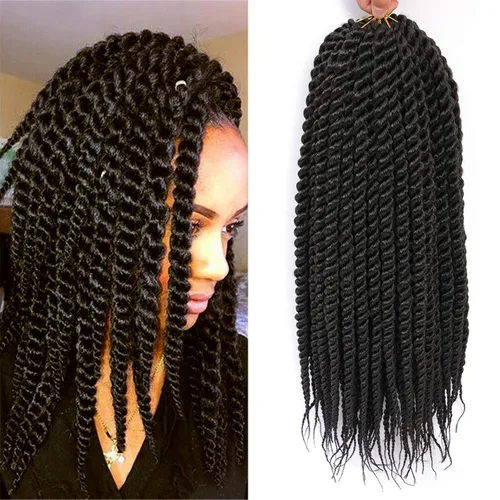 Admutty - Extensiones de pelo trenzadas Havana Twist de 30,48 cm, 6 paquetes de trenzas de ganchillo Havana Twist senegalés, trenzas Jumbo Havana 2#