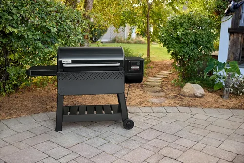 Miniatura 2 de Weber Searwood 600 XL - Mesa frontal plegable de pellets, 36 pulgadas, estante frontal de acero que añade más de 425 pies cuadrados en espacio