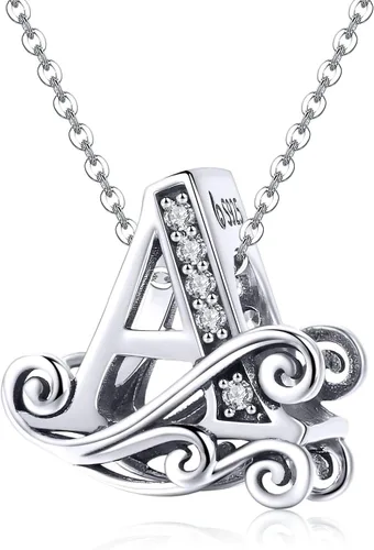 Miniatura 9 de BETTY&SARAH dije de plata esterlina 925 con forma de letra, para pulseras Pandora, letra del alfabeto, joya, regalo para mujer