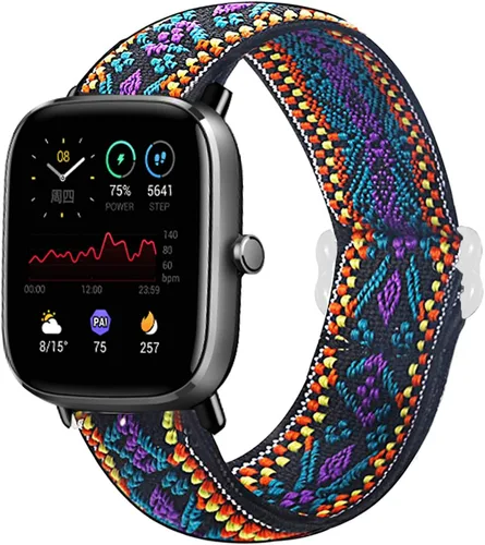Miniatura 10 de YOUkei Compatible con Amazfit GTS 3, correa elástica de repuesto ajustable, accesorios compatibles con Amazfit GTS 2 Mini/GTS 2 / Bip U/GTS 3