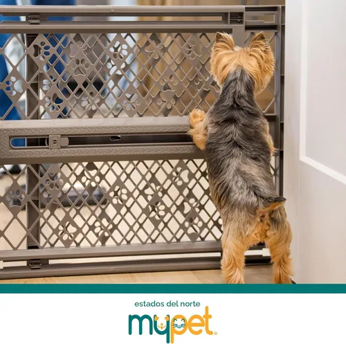 Miniatura 7 de MYPET North States Paws - Puerta portátil para mascotas: 26-40 pulgadas de ancho. Montaje a presión. No necesita herramientas. Fabricado en EE. UU.
