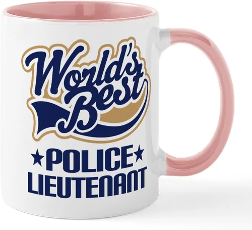 Miniatura 72 de CafePress Taza de café de cerámica de 11 oz (11.0 fl oz) de Police Mom