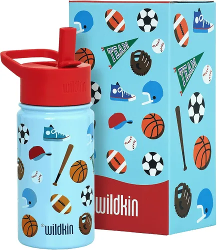 Miniatura 14 de Wildkin Kids - Botella de agua de acero inoxidable de 14 onzas para niños – Sin BPA, a prueba de fugas, aislada, fácil de limpiar - Ballerina