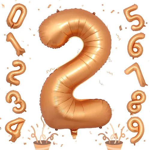 Miniatura 74 de Globos de número azul pastel de 40 pulgadas, globo gigante autoinflable de aluminio número 5 de cumpleaños para niños, globos azul bebé para hombres