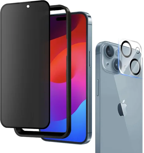 Miniatura 13 de Protector de pantalla de privacidad mate para iPhone 14 Pro Max de 6.7 pulgadas con protector de lente de cámara, cobertura completa, antirreflejos