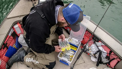 Miniatura 6 de Flambeau Outdoors 4510 - Organizador de pesca transparente "Super Half" con bolsa para señuelos de pesca suave, organizador de cebo, Tuff Tainer