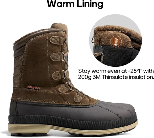 Miniatura 3 de NORTIV 8 Botas de nieve impermeables aisladas para hombre