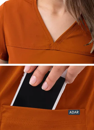 Miniatura 4 de Adar Pro - Ropa quirúrgica para mujer, camisa con cuello en V